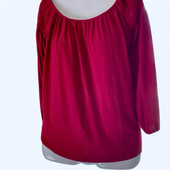 Ralph Lauren Red Off the Shoulder Blouse PS - Picture 1 of 4